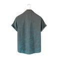 thumbnail image 4 of Mefallenssiah Hauts pour Hommes, Liquidation Mode Décontractée Rayée Imprimée Col à Revers Chemises Courtes, 4 of 4