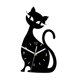 thumbnail image 4 of Reloj de pared con diseño de gato para habitación infantil, reloj de pared moderno y divertido, reloj silencioso. Negro, 4 of 9