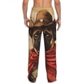 thumbnail image 6 of Cauagu Western French Bulldog Cowboy Mens Pajama Pants Sleep & Lounge Pants,PJ Bottoms with Pockets-, 6 of 7