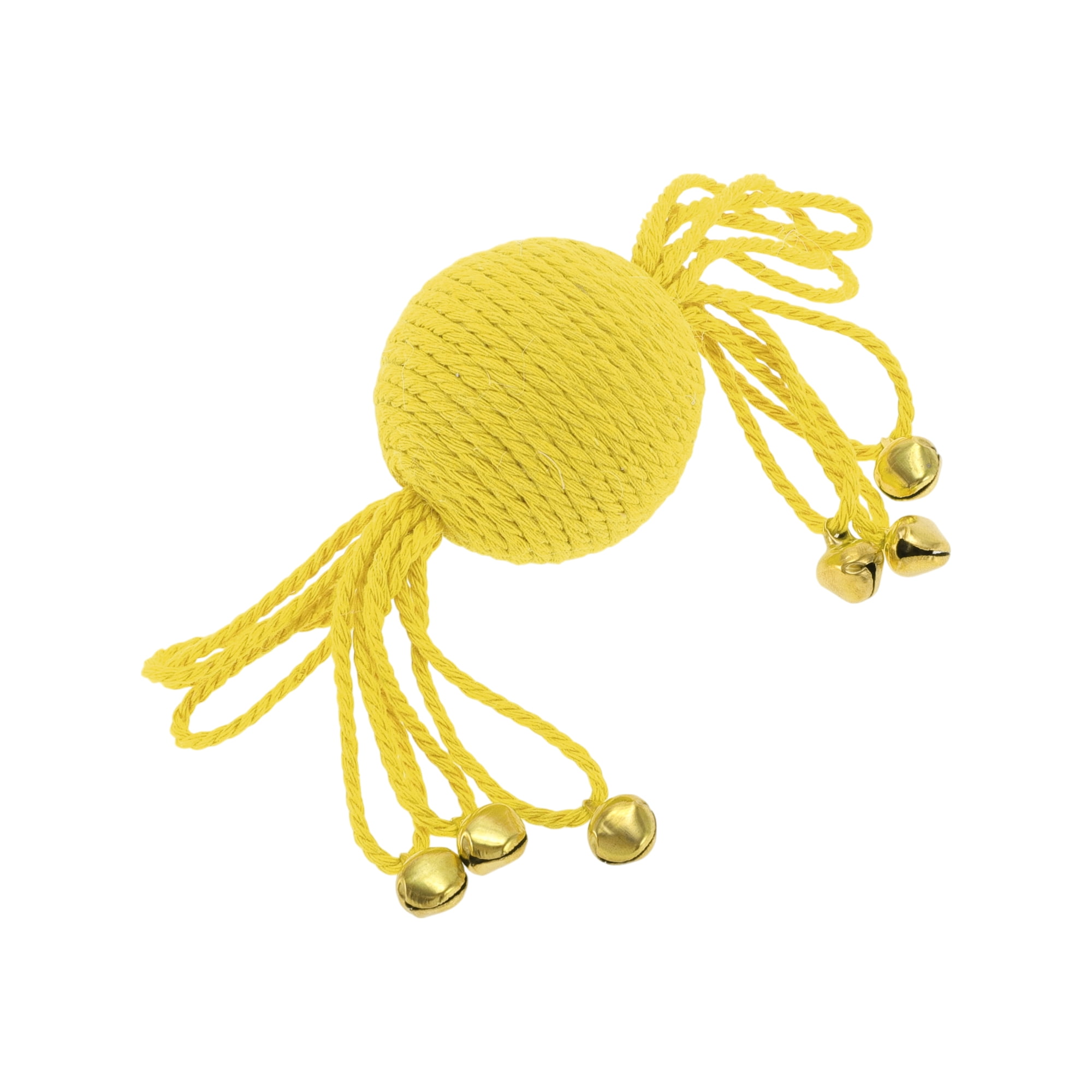 Unique Bargains Playing Ball with Bell for Indoor Yellow