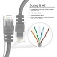 thumbnail image 3 of Huetron™ 20-Pack Cat 5e Ethernet Snagless RJ45 Patch Computer LAN Network Cord Cable (1.5 ft/GRAY)), 3 of 6