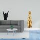 thumbnail image 2 of Estatua De Guepardo Dorado Con Gesto De Mano De Roca, Artesanía Con Señal De Mano, Escultura De Animal, Escultura De Mano Creativa, Centro De Mesa Decorativo, Escultura De Dedo, Adorno De, 2 of 8