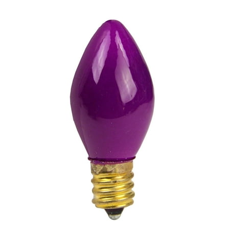 Pack of 4 Opaque Ceramic Pink C7 Christmas Replacement Bulbs
