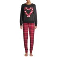 thumbnail image 3 of Secret Treasures Women's and Women's Plus Fuzzy Applique Top and Pants, 2-Piece Pajama Set, 3 of 6