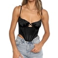 thumbnail image 1 of VISgogo Chaleco Femenino, Camisola de Escote Bajo con Tirantes de Espagueti de Color sólido, Tops Sin Mangas, Traje de Verano para Damas, S/M/L VISgogo  moda, 1 of 6