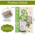 thumbnail image 6 of Spring Garden Flag 12×18 Double Sided, Burlap Gnome Floral Welcome Spring Summer Garden Flag Outside Holiday Yard Decoration, 6 of 6