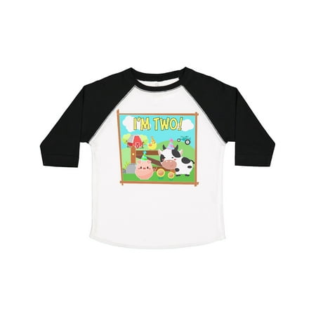 

Inktastic I m Two! Farm Animals Wearing Birthday Party Hats Gift Toddler Boy or Toddler Girl T-Shirt
