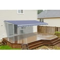 thumbnail image 3 of ALEKO 10' x 8' Motorized Retractable Patio Awning, Blue and White Striped Color, 3 of 6