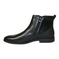 thumbnail image 5 of Men TAYNO Chelsea Chukka Soft Comfortable Leather Zip up Boot Coupe Black, 5 of 11