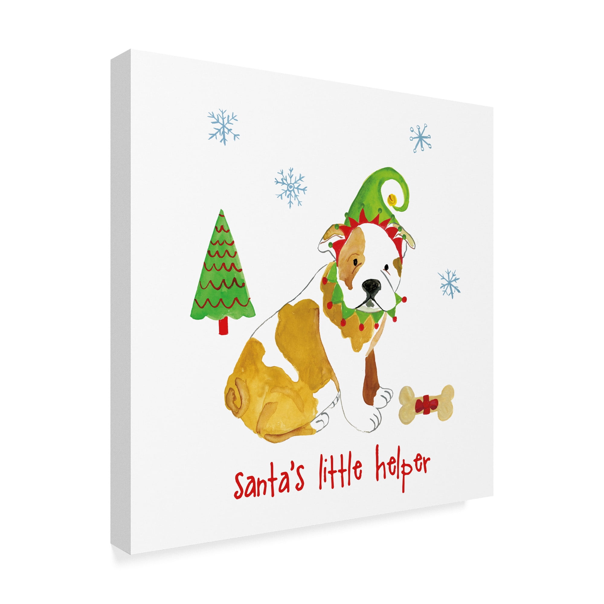 Trademark Fine Art 'Christmas Puppers I' Canvas Art by Farida Zaman