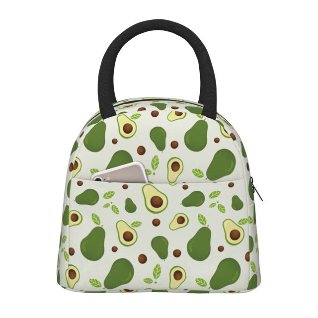 Balery Green Avocado Bolsa de Almuerzo para Mujeres, Caja de Almuerzo, Bolsa de Almuerzo Pequeña Impermeable, Tote de Almuerzo Reutilizable con Gran Capacidad
