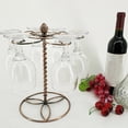 thumbnail image 4 of Travelwant Wine Glass Rack, Countertop Wine Glass Holder, Elegant Freestanding Tabletop Stemware Storage Rack/Wine Glass Stand Racks Holder with 6 Hooks, 4 of 7