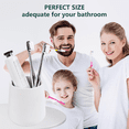 thumbnail image 5 of BosilunLife Rounded Ceramic Toothbrush Holder for Bathroom Countertop, 14 fl oz Toothbrush and Toothpaste Holder, Matte White, 5 of 8
