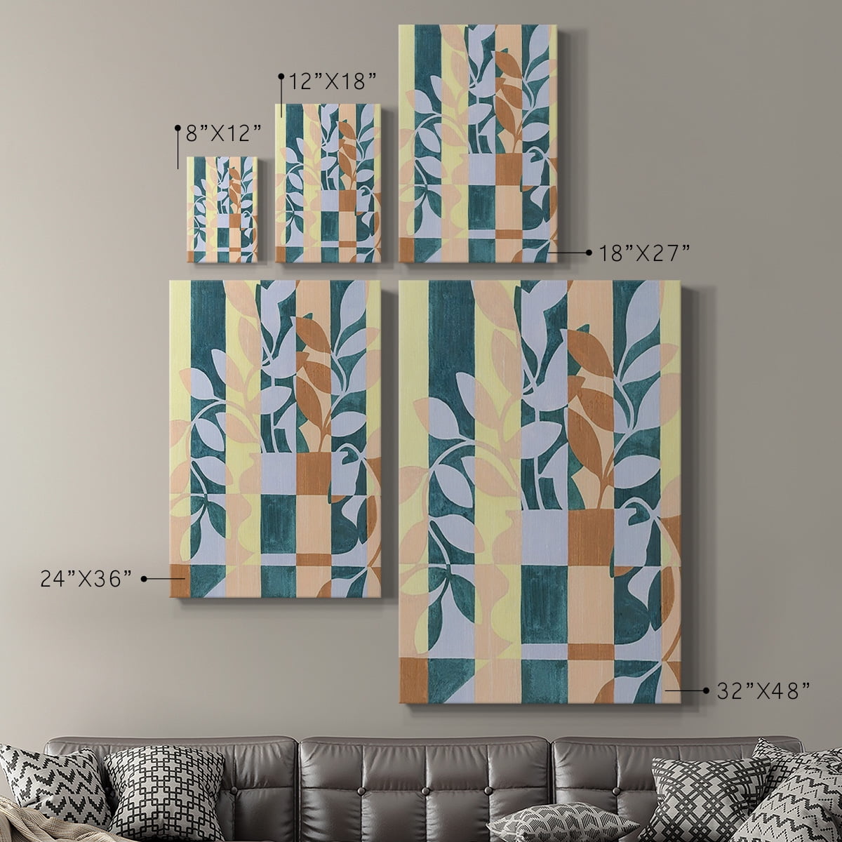 Checkered Cutting I Premium Gallery Wrapped Canvas - Ready to Hang