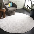 thumbnail image 2 of SAFAVIEH Stella Ruadhan Geometric Indoor/Outdoor Area Rug, Ivory, 6'7" x 6'7" Round, 2 of 14