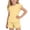 Yellow, variant on Baby Girls Summer Outfit, Ruffle Sleeve 2 Piece Set,Beige Soft Skin-Friendly Easy On/Off Loungewear Set,Size 1-2T