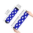 thumbnail image 4 of Naloa Blue And White Polka Dot Ankle Socks for Women Non Slip Socks No Show Socks Classic Low Cut Casual Socks Casual Socks, 4 of 7