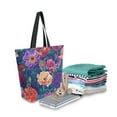 thumbnail image 2 of FORMRS Womens Canvas Tote Bag with Zipper Inner Pocket Shoulder Handbag, Blooming Flowers Pattern, 2 of 7