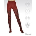 thumbnail image 6 of MeMoi Paisley Patch Cotton Blend Sweater Tights - Womens - Female, Small/Medium, Ketchup, 6 of 12