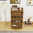 thumbnail image 5 of Fluted 4 Drawer Dresser Mid Century Small Dresser Wood Chest Modern Closet Clothes Organizer Storage for Bedroom Living Room, 5 of 10