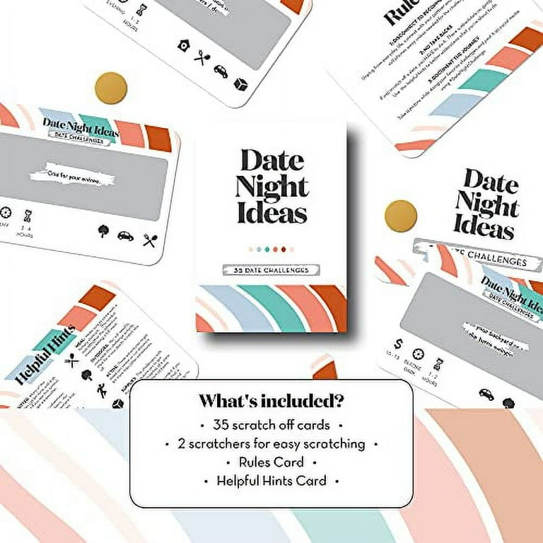 Romantic Couples Gift - Fun & Adventurous Date Night Box - Scratch Off Card  Game with Exciting Date Ideas for Couple: Girlfriend, Boyfriend, Newlywed,  Wife or Husband. 