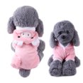 thumbnail image 2 of Juego de 2 piezas, ropa de navidad, ropa de gato, diseño de cerdo rosa, ropa de dinosaurio para mascotas, ropa de capucha térmica para cachorros y gatitos (grande), 2 of 5