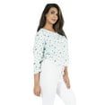 thumbnail image 2 of Bimba Womens 3/4th Sleeve Short Top Sweetheart Neck Top Printed Summer Blouse, 2 of 7