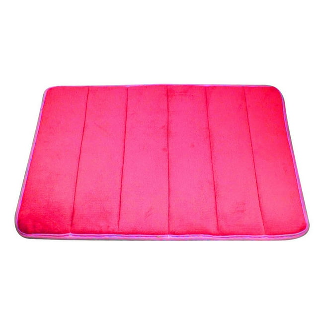 Xihbxyly Alfombrilla de Baño de Espuma Viscoelástica, Textura Suave de Vellón Coral, Base Antideslizante, Absorbente y Cómoda, Decoración de Baño, Uso Doméstico, Tamaño 61 X 40 Cm, Juego de 1 Pieza