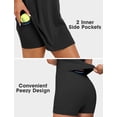 thumbnail image 3 of Vestido de Tenis Desol sin Mangas con Shorts Integrados en Negro, 3 of 5
