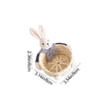 thumbnail image 3 of Elainilye Easter Bunny Egg Storage Basket Rabbit Woven Holder Basket Candy Bowl Chocolate Eggs Desserts Container Decorative Straw Woven Basket for Party Holiday Table Decoration, 3 of 6