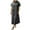 Z2-Black, variant on Women's Casual Loose Fit Short Sleeve Solid Button Up Shirts Dresses Collared Lapel Maxi Dresses Fashion Clothes (Yellow, XL)