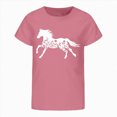 thumbnail image 4 of kpoplk Girls Shirts Short Sleeve Soft Cotton T-Shirts Plain Tees Tops Clothes for Kids(Pink,7-8 Y), 4 of 4