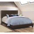 thumbnail image 1 of Leather Upholstered Full Size Platform Bed, Brown, 1 of 1