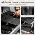 thumbnail image 5 of Alpha Joy 6-Burner Propane Gas Grill with Side Burner BBQ Grill Griddle Combo, 5 of 12