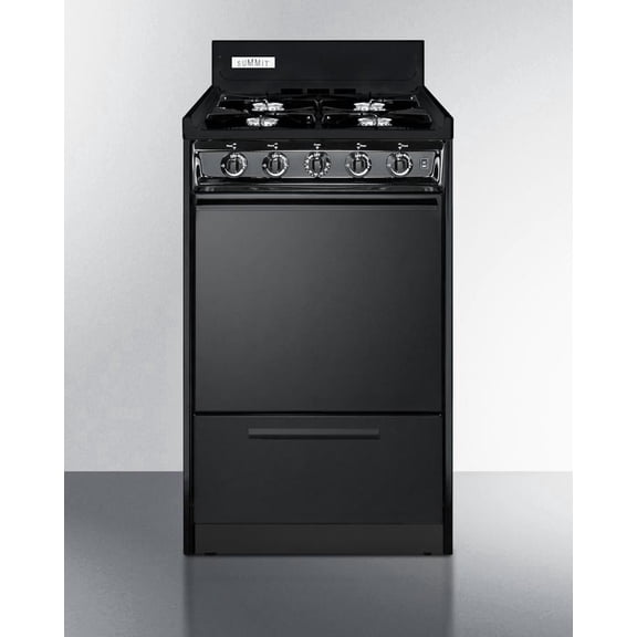 20" Wide Gas Range, Open Burners