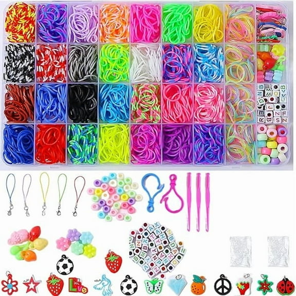 ZLCJIYAKO 2500  Rubber Band Bracelet Kit, Loom Bracelet Making Kit for Kids, Rubber Bands Refill Loom Set, Loom Bands Kit,Friendship Bracelet Birthday Gift Kits