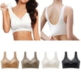 thumbnail image 5 of WCJM Womens Everyday Bras Comfortable Wireless Bralettes V Neck Bra Smooth Brassiere Basic Bras Comfortable Bras, 5 of 5