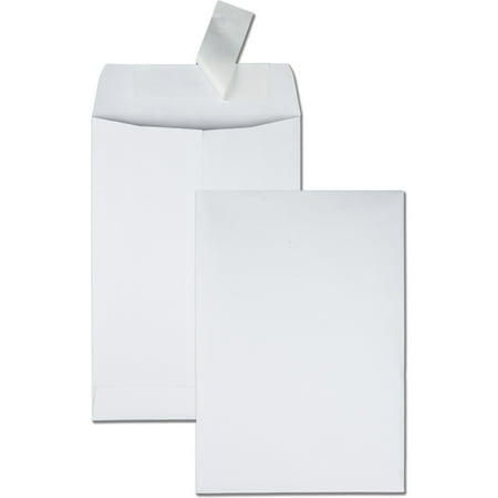 White Catalog Envelope - Quality Park, QUA44334, Redi-Strip Catalog Envelopes, 100 / Box, White