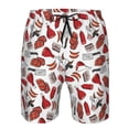 thumbnail image 3 of Balery Red Food Traje de Baño Estilo Hawaiano para Hombre, Shorts de Secado Rápido con Bolsillos-XX-Large, 3 of 6