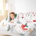 thumbnail image 4 of jejeloiu Cute Santa Claus Queen Comforter Set,Merry Christmas Bedding Sets,Xmas Reindeer Tree Bedding Comforter Set For Girls,Breathable Home Decor Reversible,3-Piece, 4 of 8