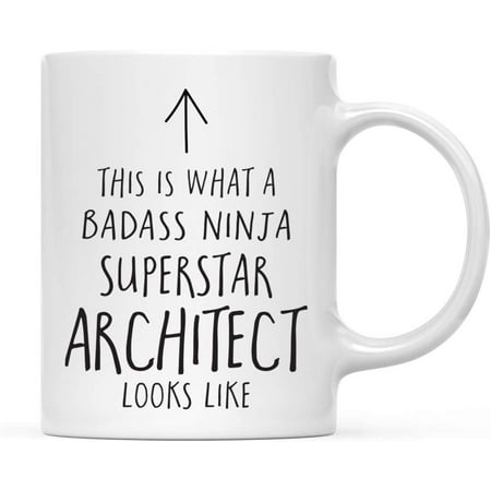 

CTDream Funny 11oz. Ceramic Coffee Tea Mug Gift This is What a Badass Ninja Superstar Architect Looks Like 1-Pack Birthday Christmas Gift Retirement Ideas Coworker