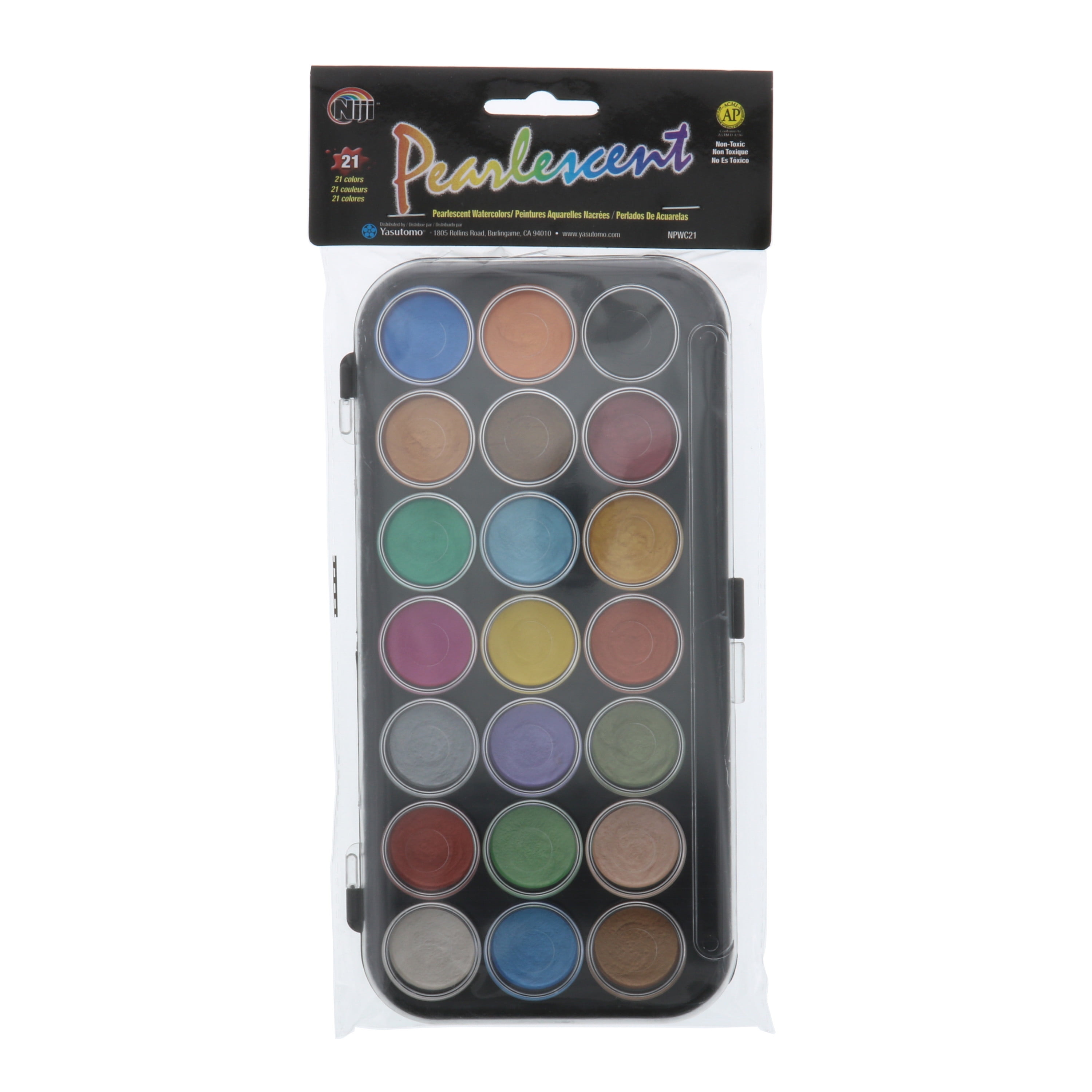 Yasutomo Niji Pearlescent Watercolor Set, 21Colors