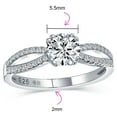 thumbnail image 4 of Bling Jewelry Womens 1CT Round Brilliant Cut CZ Engagement Ring Infinity Band, 4 of 7