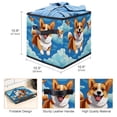 thumbnail image 3 of Corgi Foldable Storage Baskets with Handle, 10.8"x10.5"x10.6" Cube Organizer - Large Capacity Storage Bin Cubes, 3 of 6