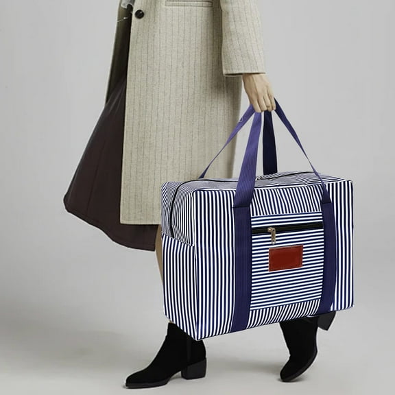 Extra Large Waterproof Fabric Storage Bag | 58X50X26Cm Travel Organizer for Clothes, Quilts & Bedding | Heavy-Duty Zipper & Reinforced Handles for Moving & Packing