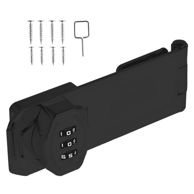 Keyless Cabinet Lock 3-Digit Drawer Combination Lock Clasp with Screws Zinc Alloy Security Privacy Latch Lock Rust-Proof Cupboard Lock for Cabinet Drawer Mailboxes