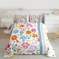 thumbnail image 2 of jejeloiu Cartoon Floral Full Size Comforter Sets,Multicolor Polka Dotscolorful Bedding Comforter Set,Kawaii Flower Bedding Sets For Children,Super Cozy Room Decor,3 Pieces, 2 of 8