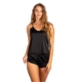 thumbnail image 1 of Wicked Innocence Women's Silky Sexy Cami Top And Shorts Pajama Set, 1 of 8
