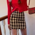 thumbnail image 5 of women's skirt style pleated skirt female sweet girl school plaid mini skirt., 5 of 9
