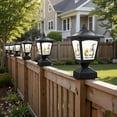 thumbnail image 5 of Solar Post Cap Light Outdoor, Fits 4x4 5x5 6x6 Wood Posts, Waterproof LED Fence Post Light for Deck Patio Garden Yard Decoration, Removable Design Panel (Black, 1 Pack) (Bunny C), 5 of 8